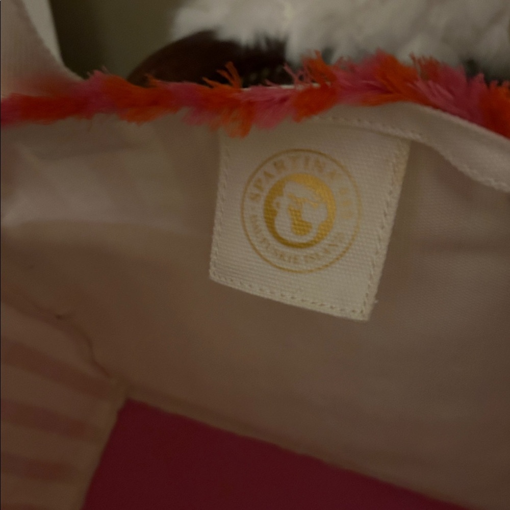 NWT Spartina 449 Pink & White Striped Moreland Pineapple Embroidered Beach Tote - Picture 5 of 8